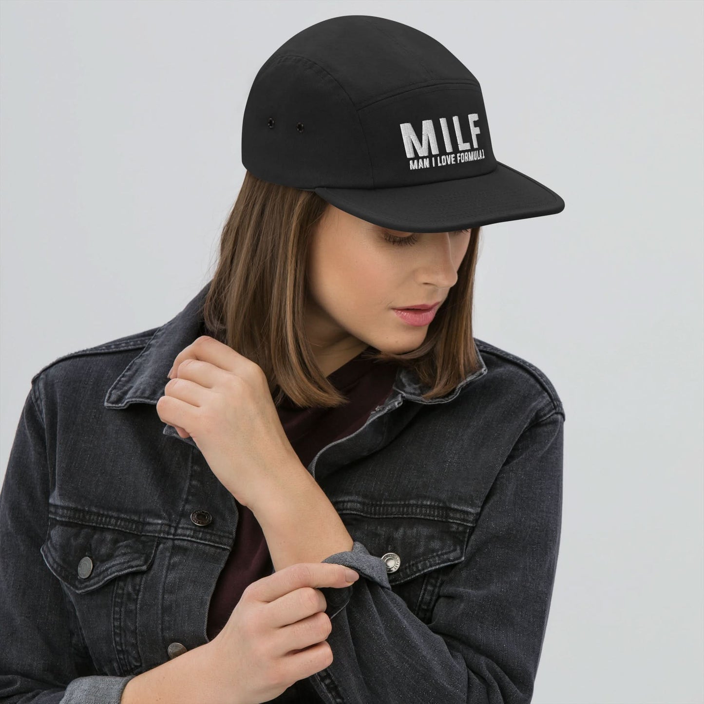 5 Panel Pet (MILF, I Love Formula 1) Geborduurd