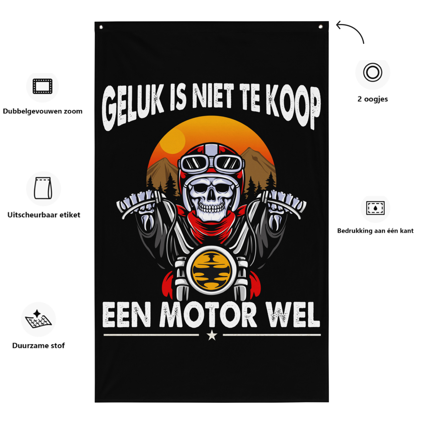 Spandoek (Geluk is niet te koop, een motor wel!)