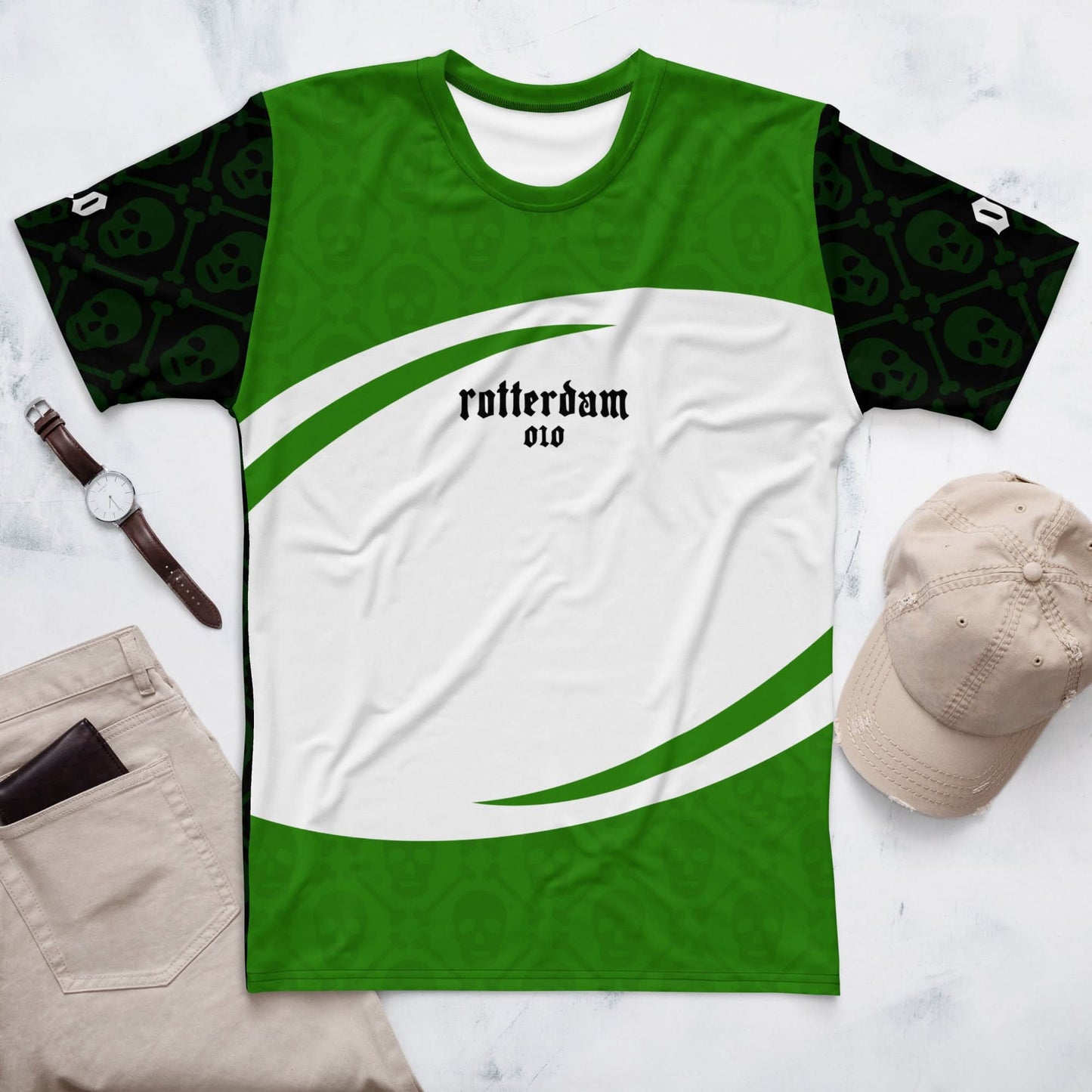 Heren AOP T-shirt Rotterdamse structuur