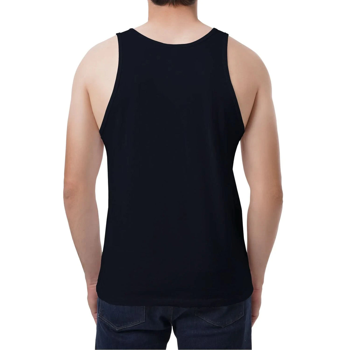 Male Model style, viewing the back side.