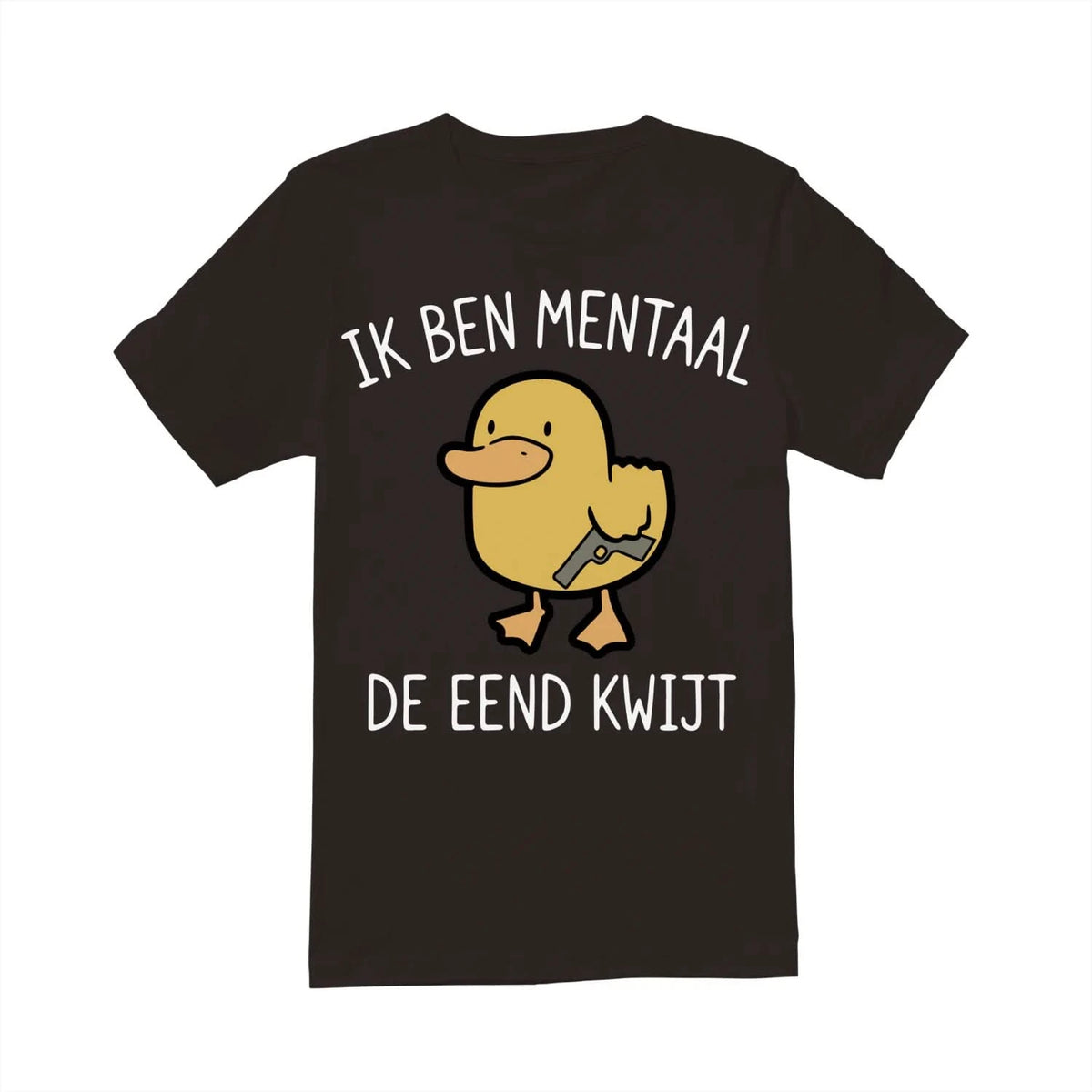Lying flat, viewing the front side.