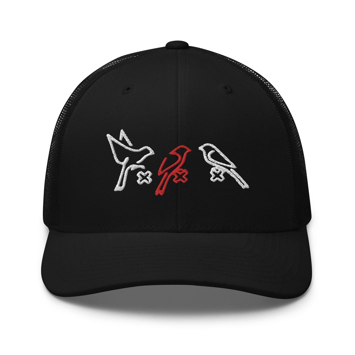 Geborduurde Truckerpet (Three little birds) Ajacieden