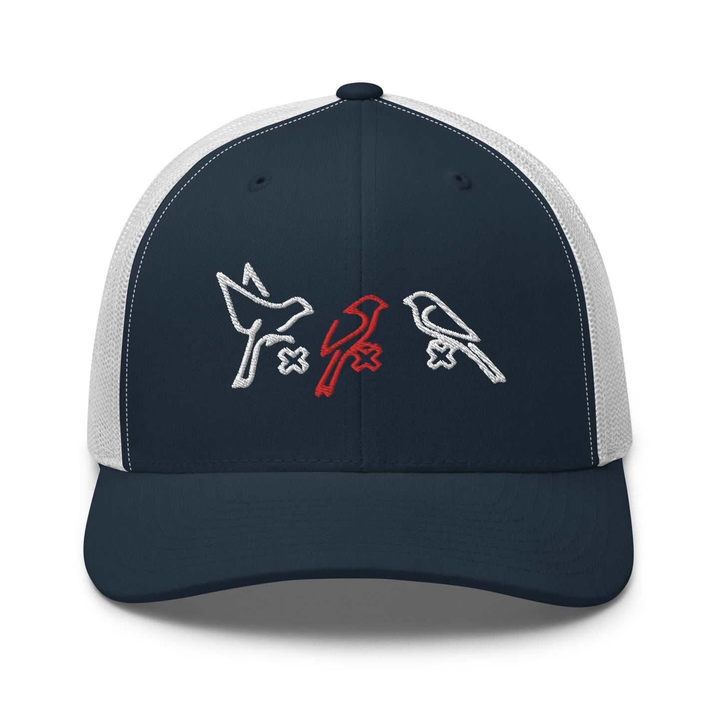 Geborduurde Truckerpet (Three little birds) Ajacieden