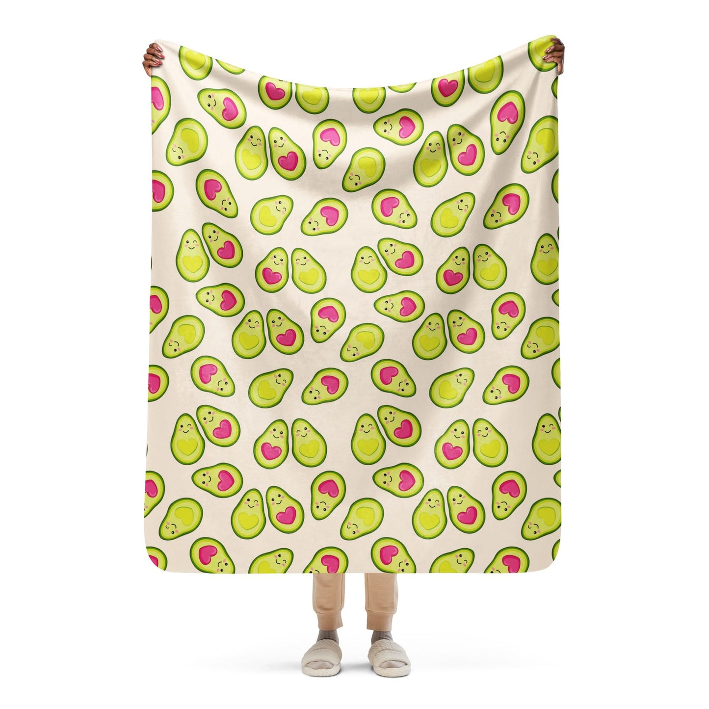 Sherpa blanket - avocado