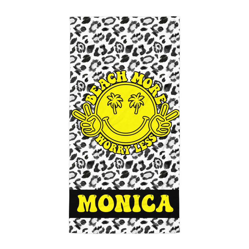 Handdoek (BEACH MORE WORRY LESS) Gepersonaliseerd