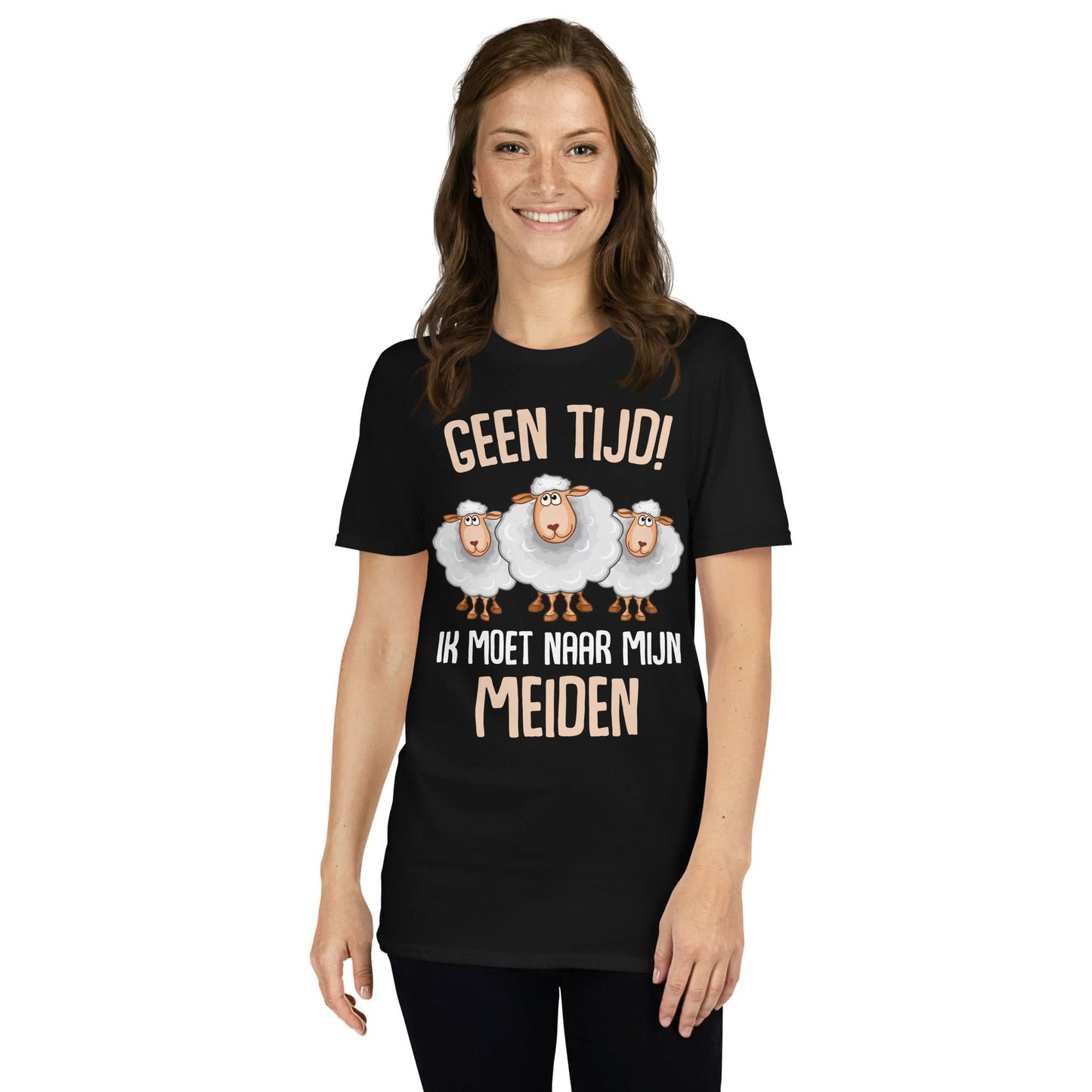 Unisex T-shirt (geen tijd moet naar mijn meiden -schapen)