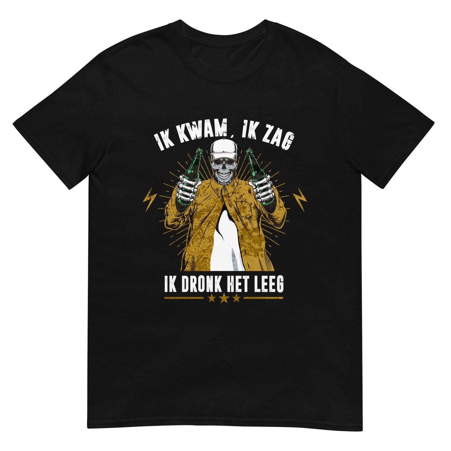 Unisex T-shirt (Ik Kwam Ik Zag Ik Dronk Het Leeg)