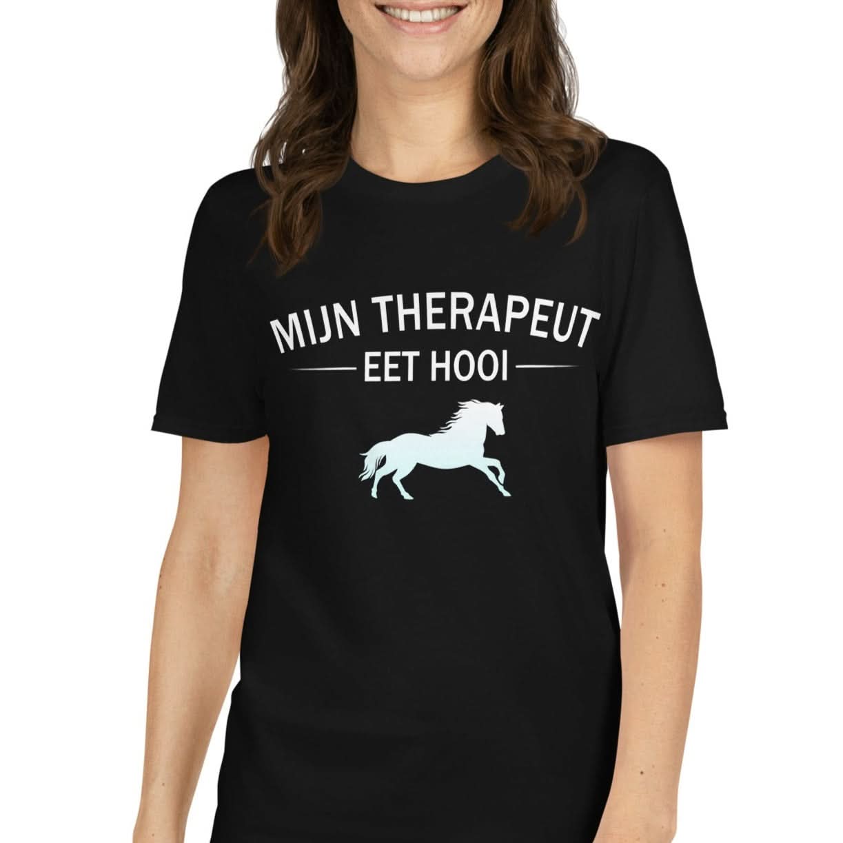 Unisex T-shirt (Mijn therapeut eet hooi)