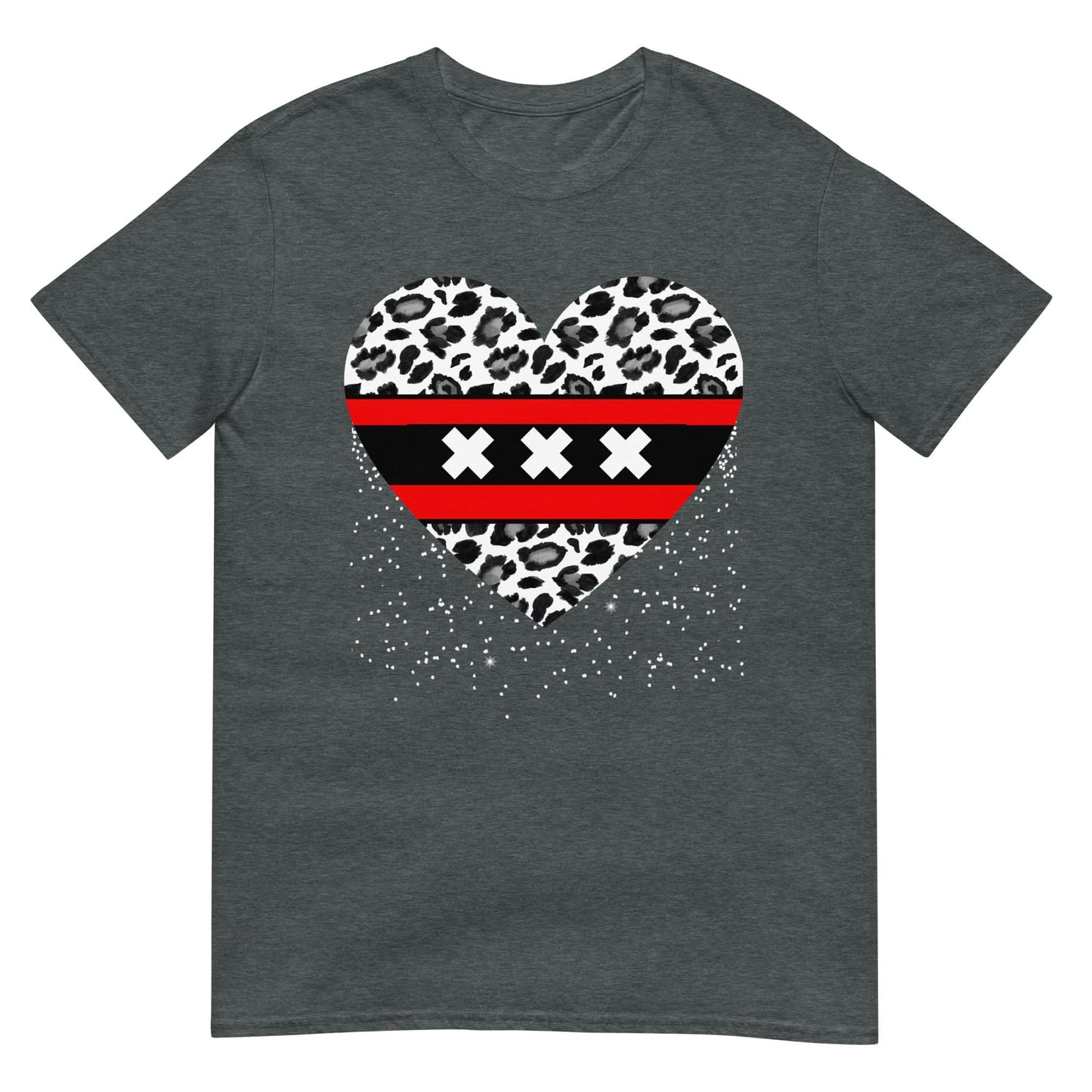 Unisex T-shirt (Amsterdam Leopard Heart)