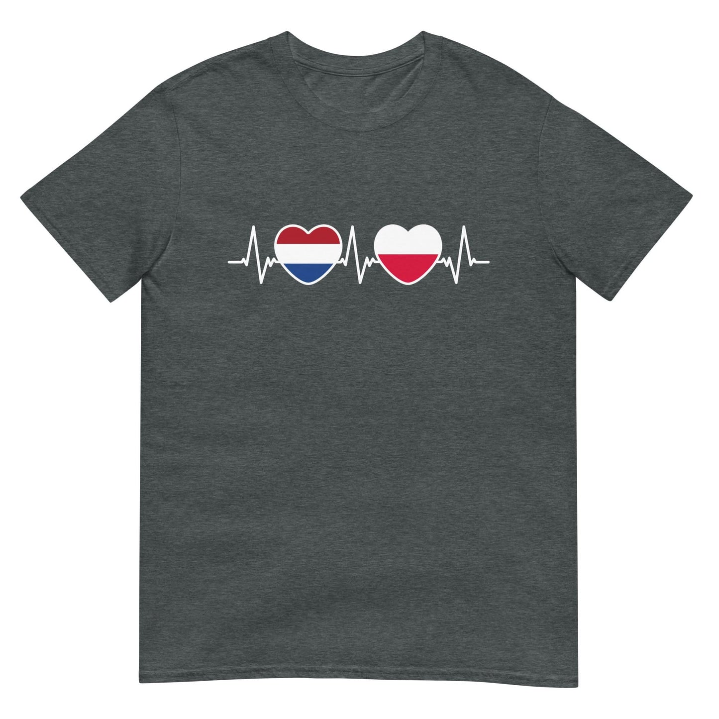 Unisex T-shirt (heartbeat Polen - Nederland)
