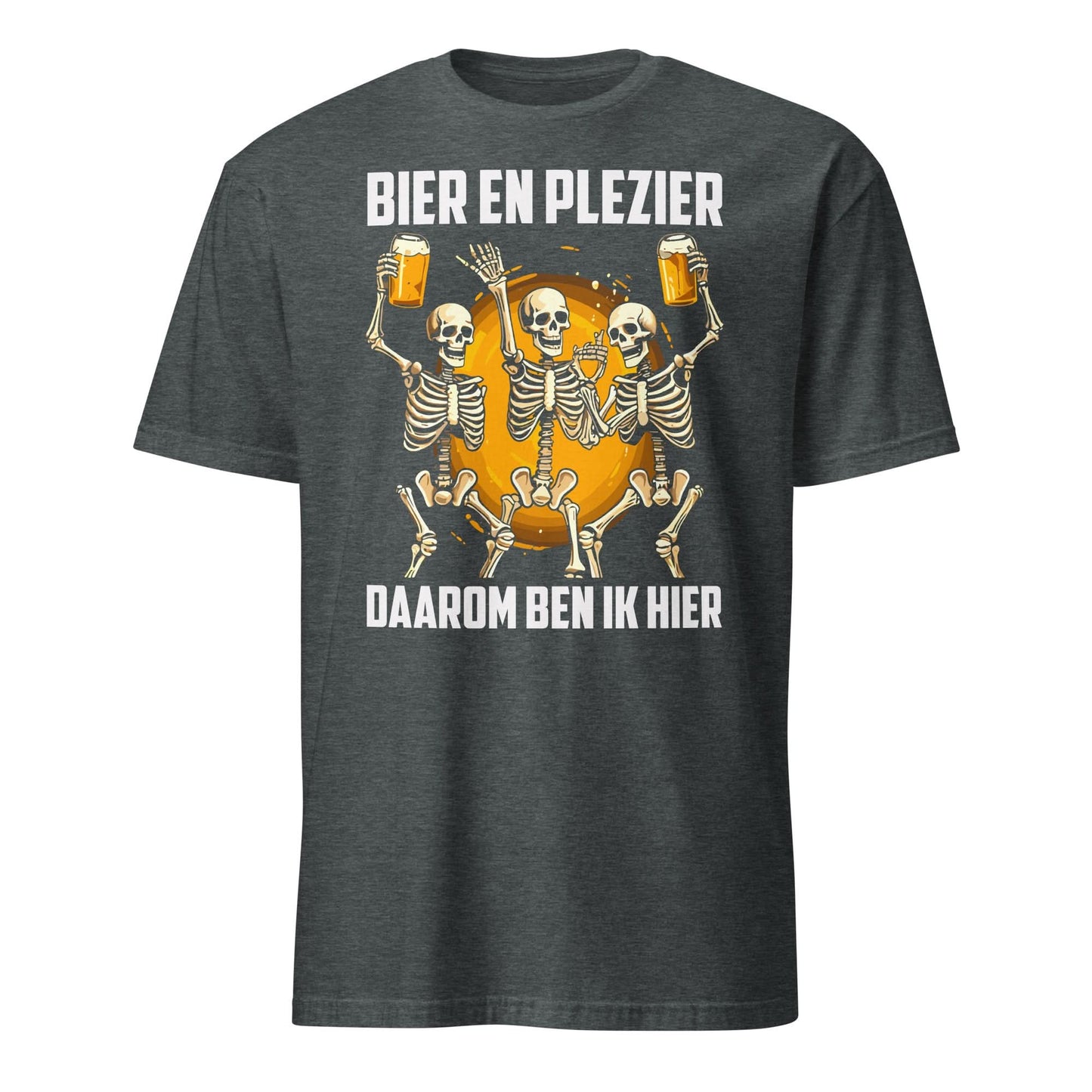 Unisex T-shirt (Bier en plezier, daarom ben ik hier)