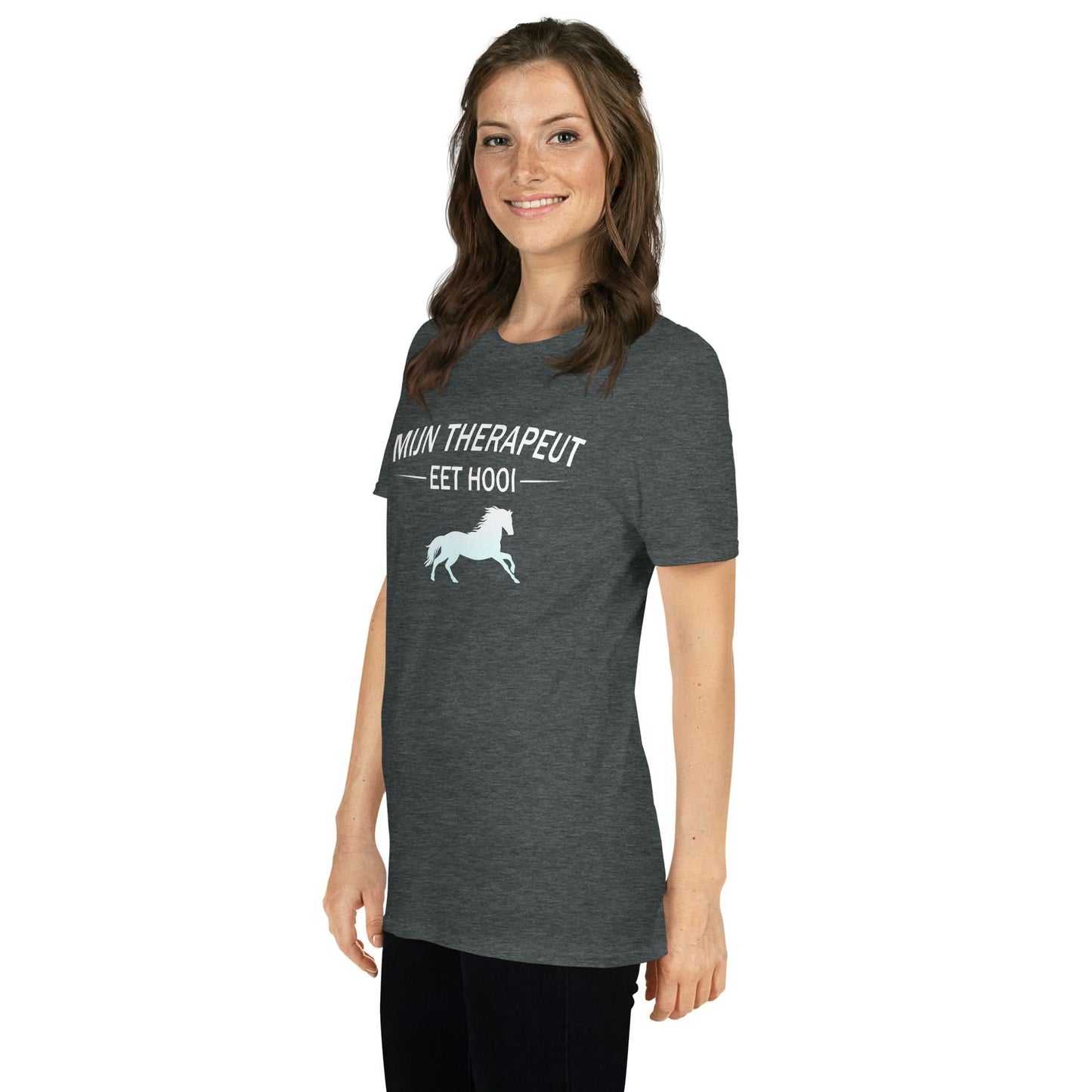 Unisex T-shirt (Mijn therapeut eet hooi)