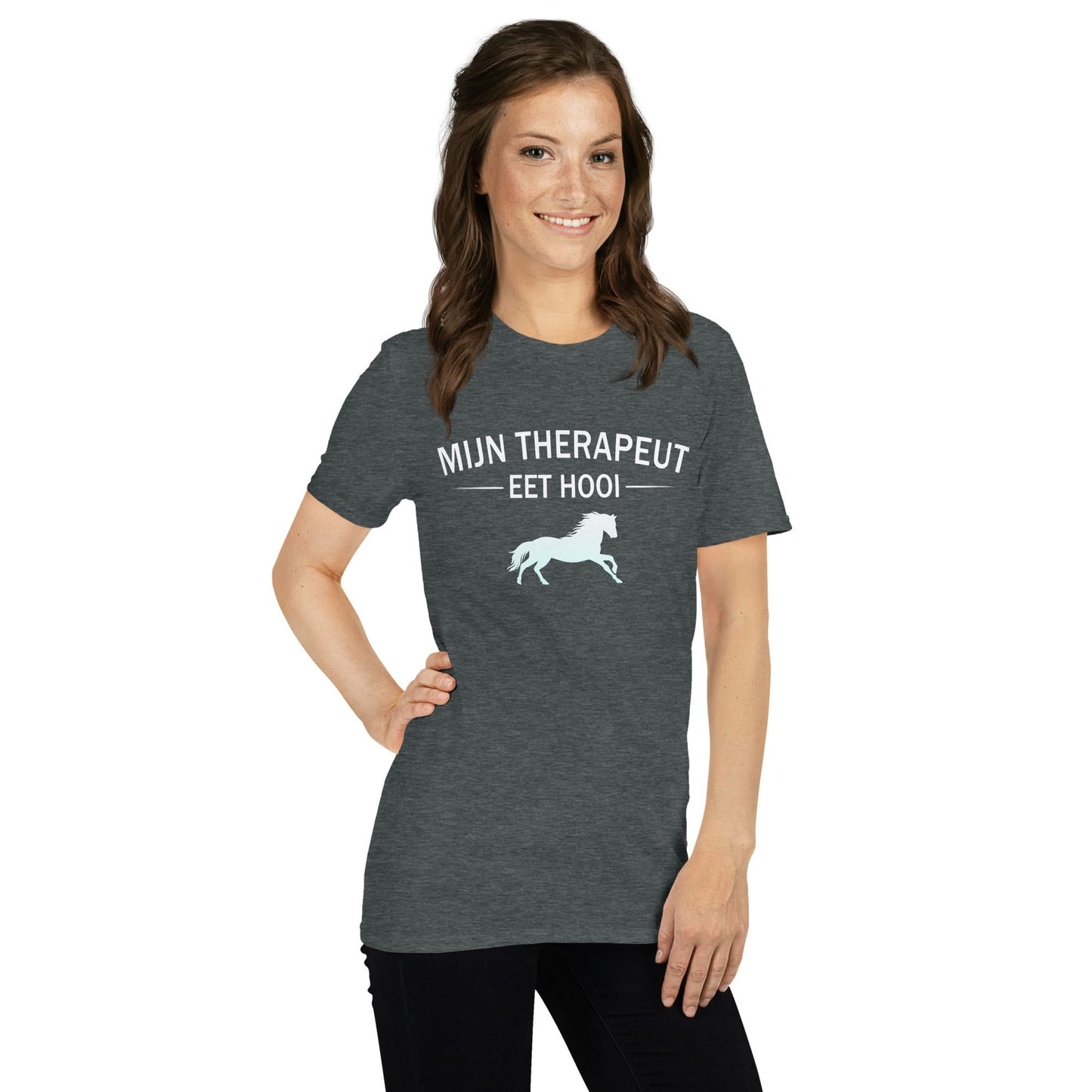 Unisex T-shirt (Mijn therapeut eet hooi)