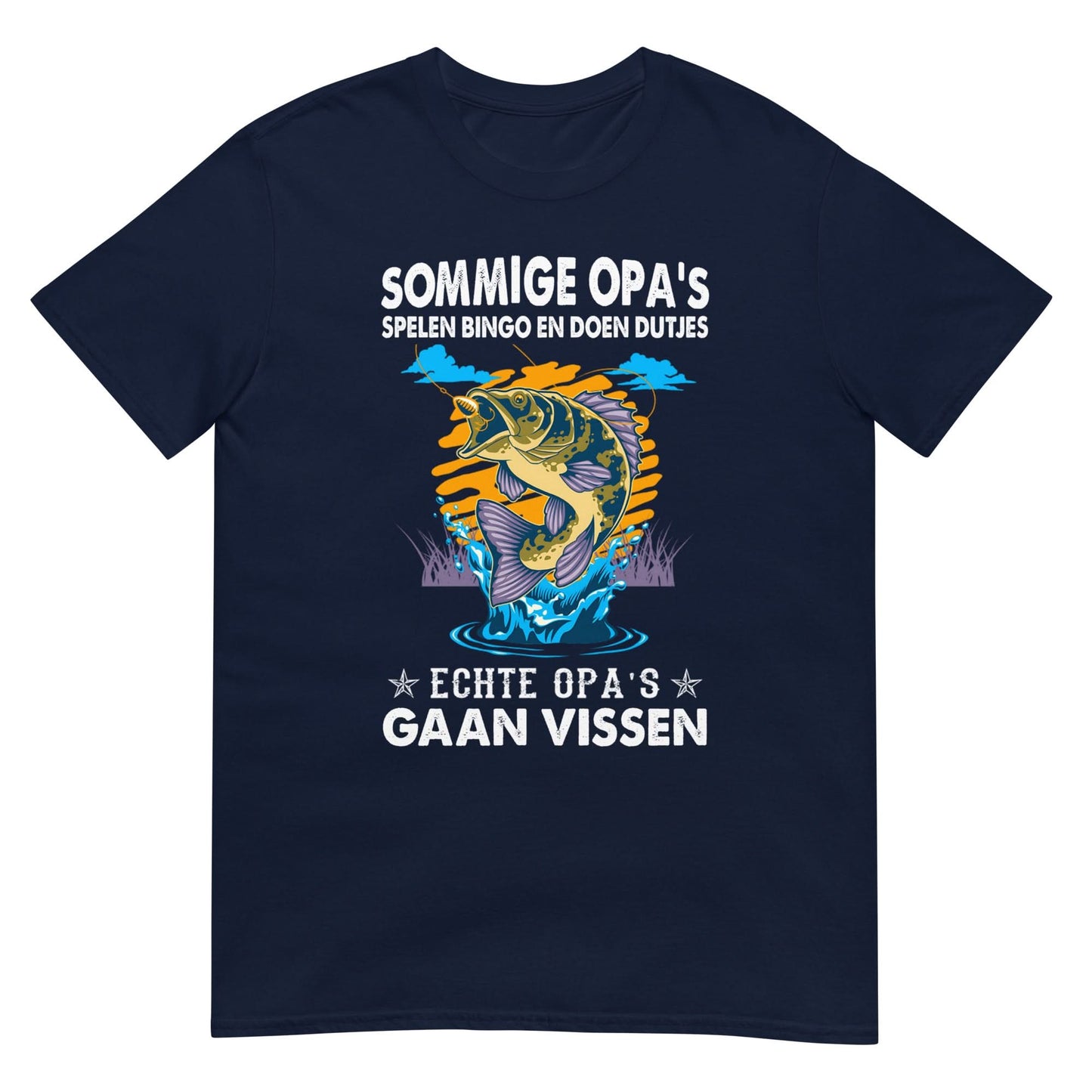 Unisex T-shirt (Echte opa's gaan vissen)