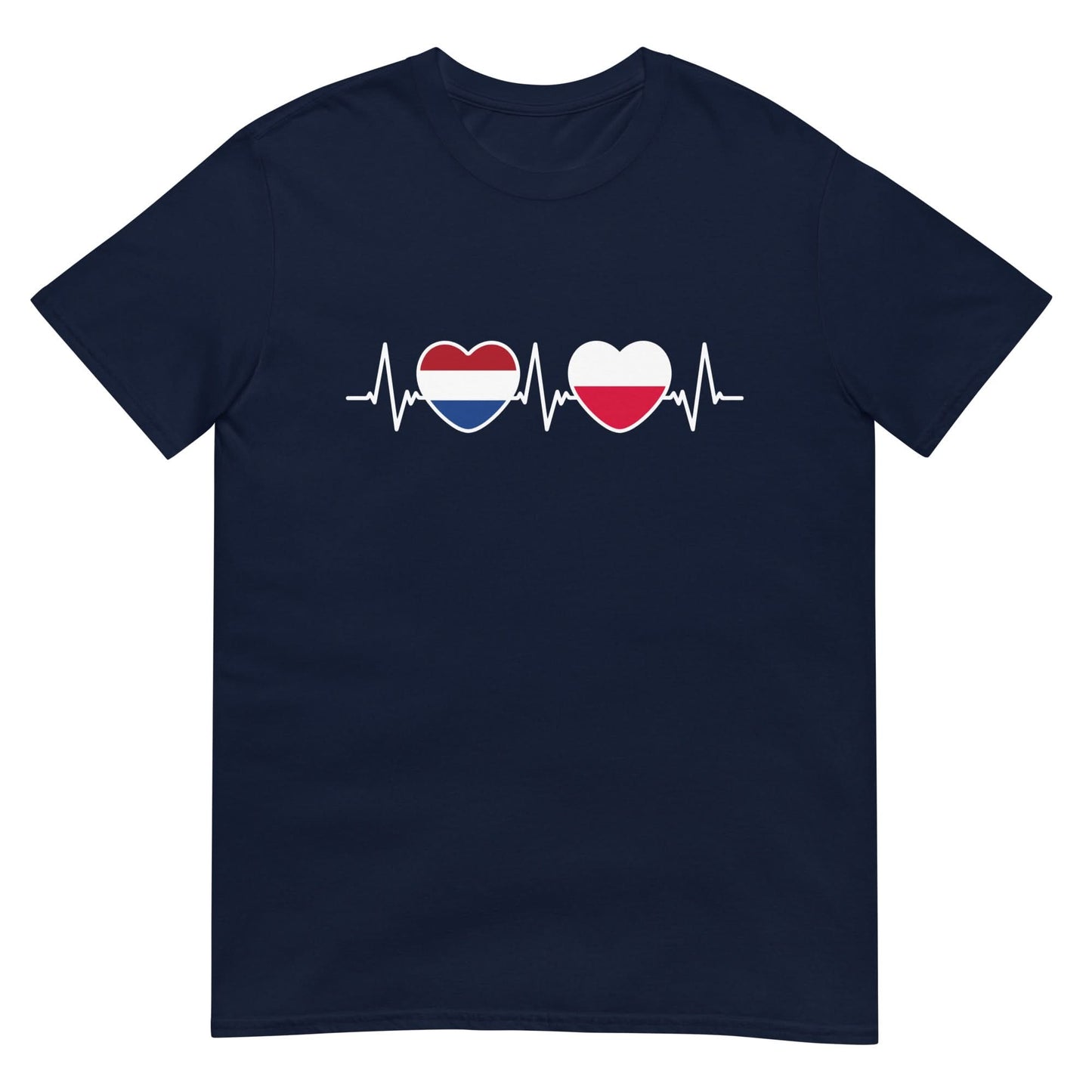 Unisex T-shirt (heartbeat Polen - Nederland)