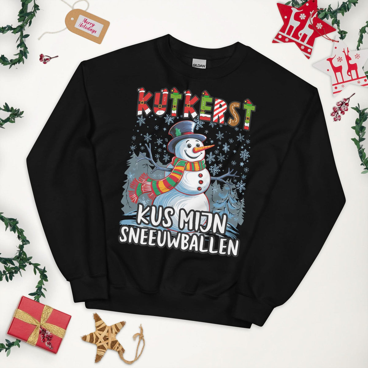 Unisex Kersttrui (kutkerst kus mijn sneeuwballen)