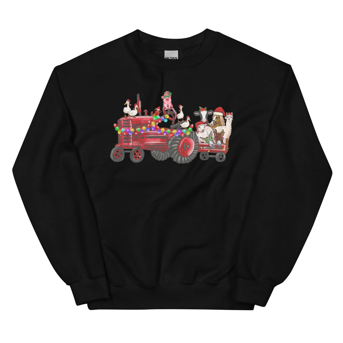 Unisex Kersttrui ( kerst boerderij)