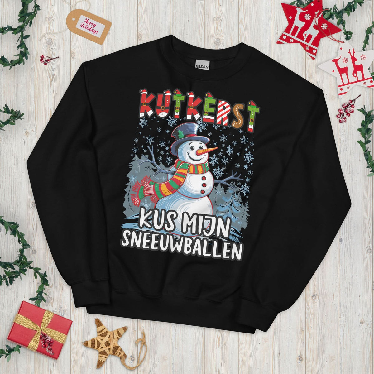 Unisex Kersttrui (kutkerst kus mijn sneeuwballen)