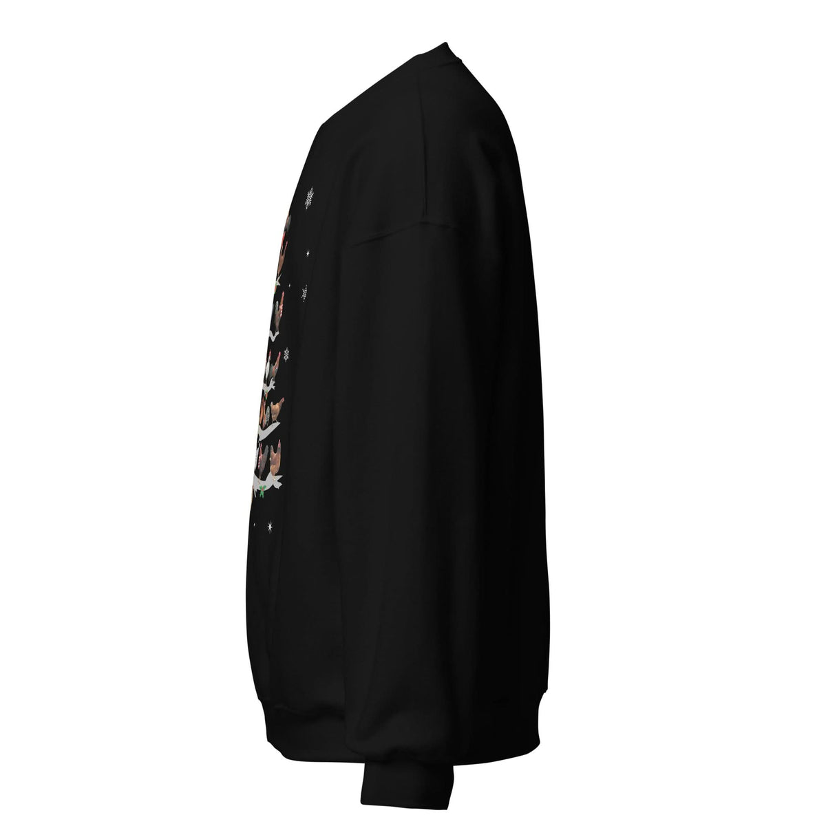 Unisex Kersttrui ( kippen - kerstboom)