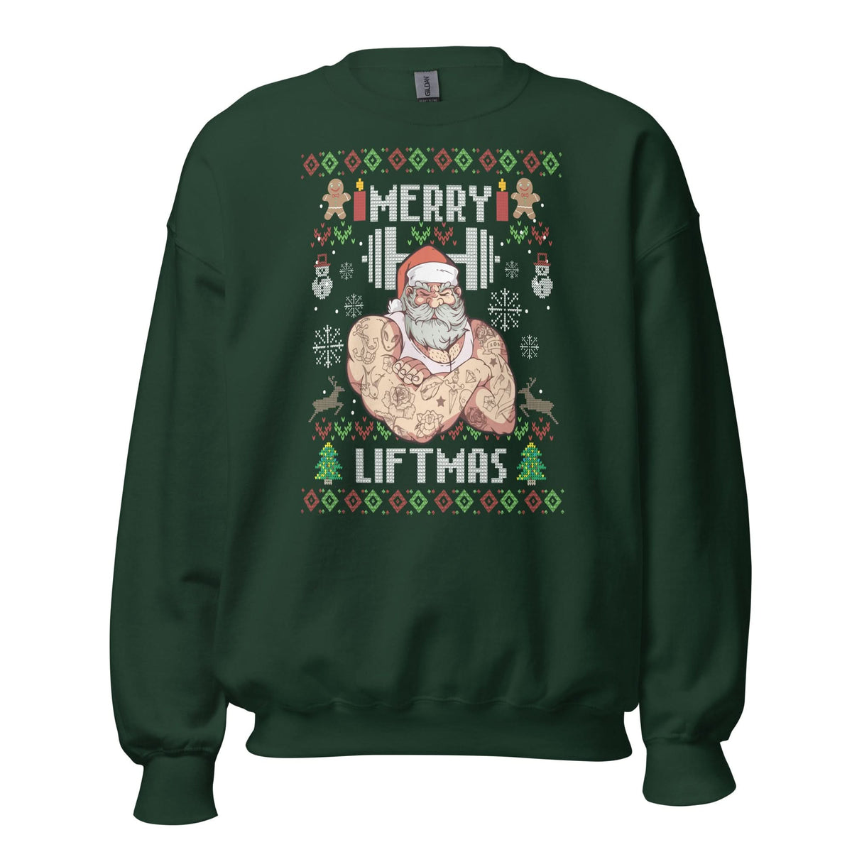 Unisex Kersttrui ( Merry Liftmas - Gym)