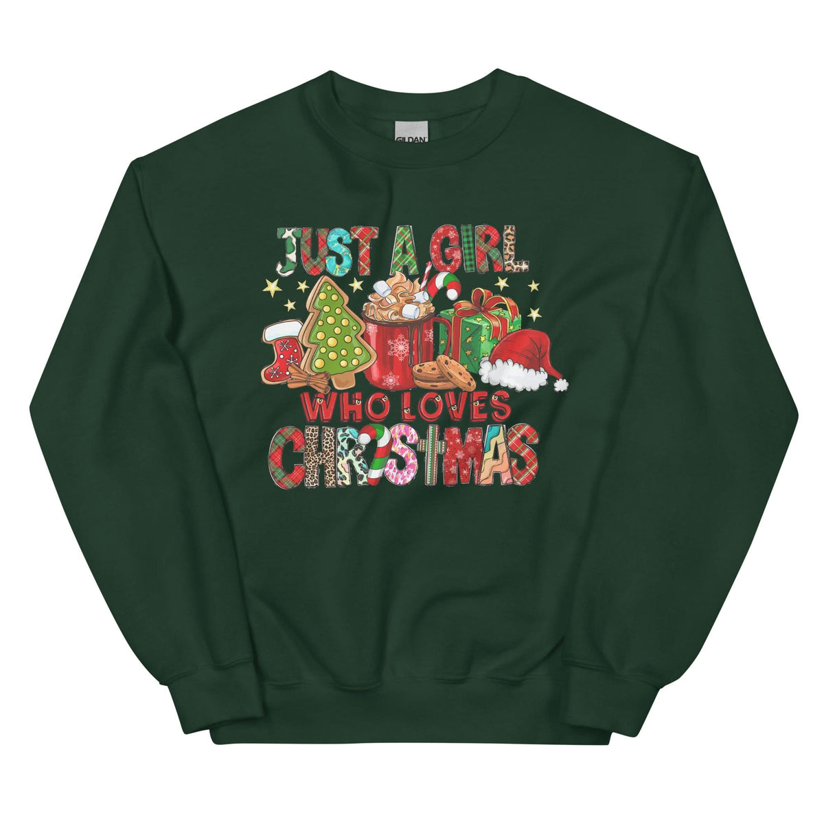 Unisex Kersttrui ( Just a girl who loves Christmas)