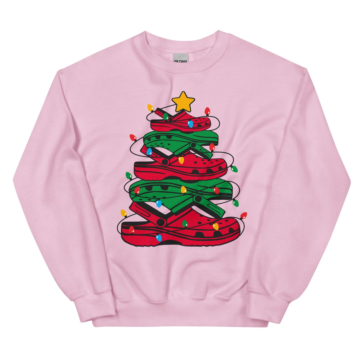 Unisex Kersttrui ( Crocs kerstboom)