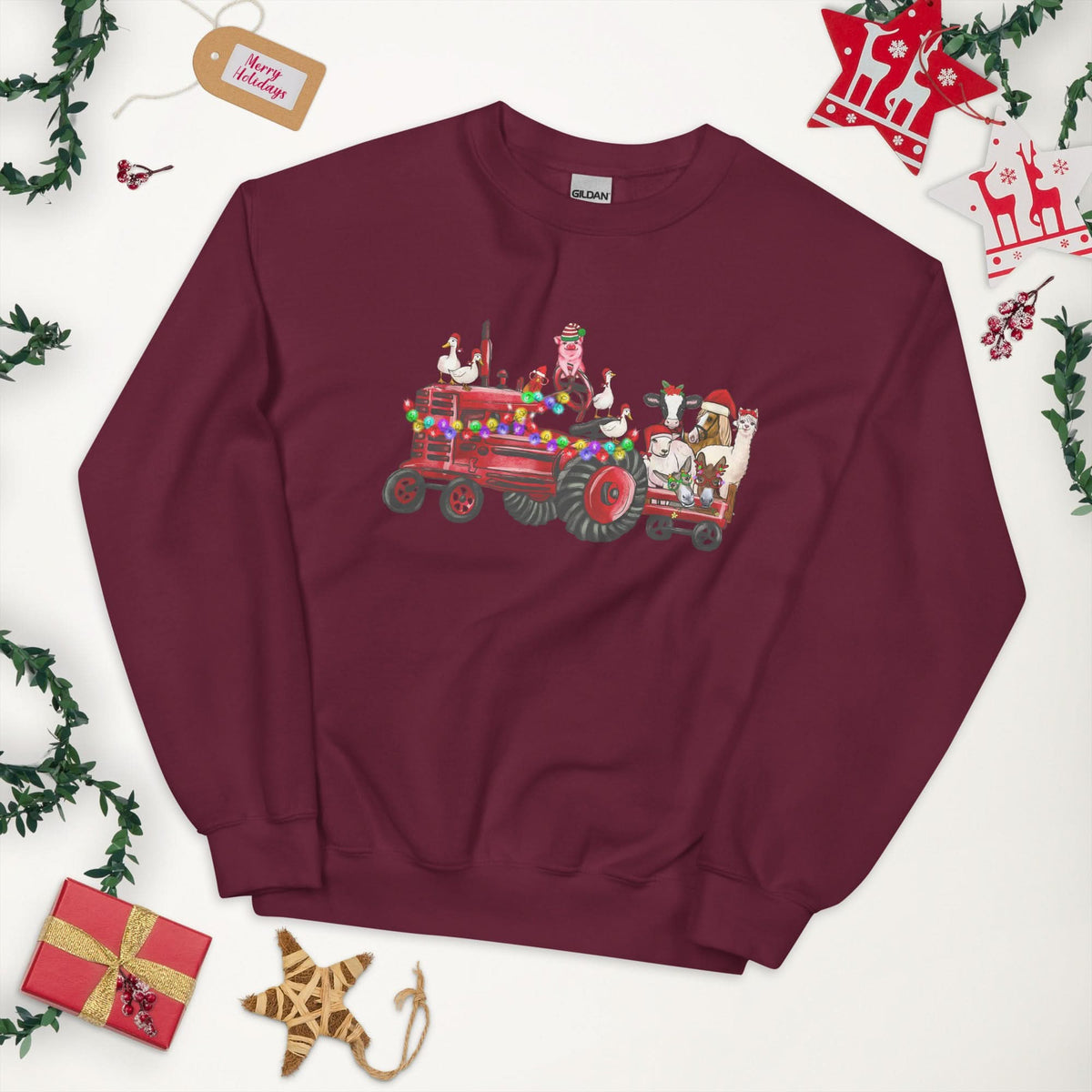 Unisex kersttrui (boederij)