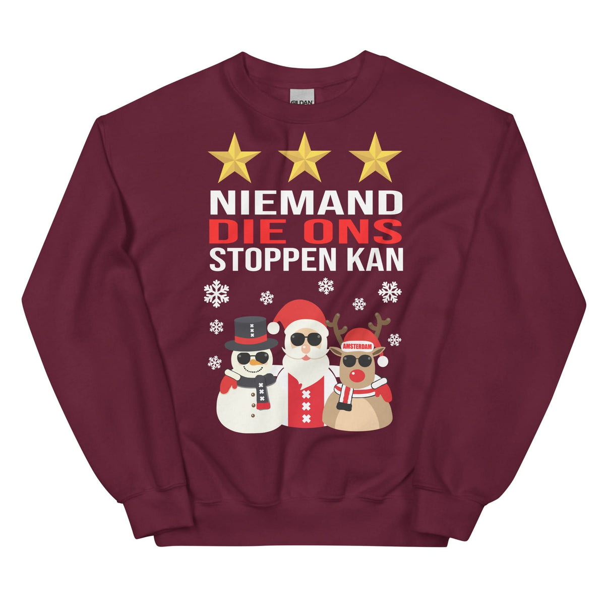 Unisex Kersttrui ( kerst - niemand die ons stoppen kan )