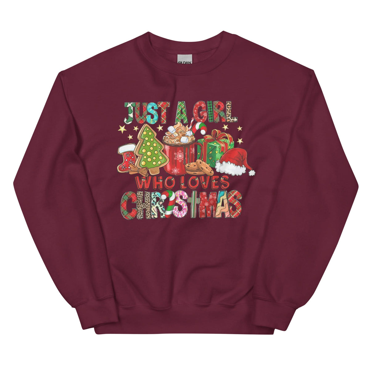 Unisex Kersttrui ( Just a girl who loves Christmas)