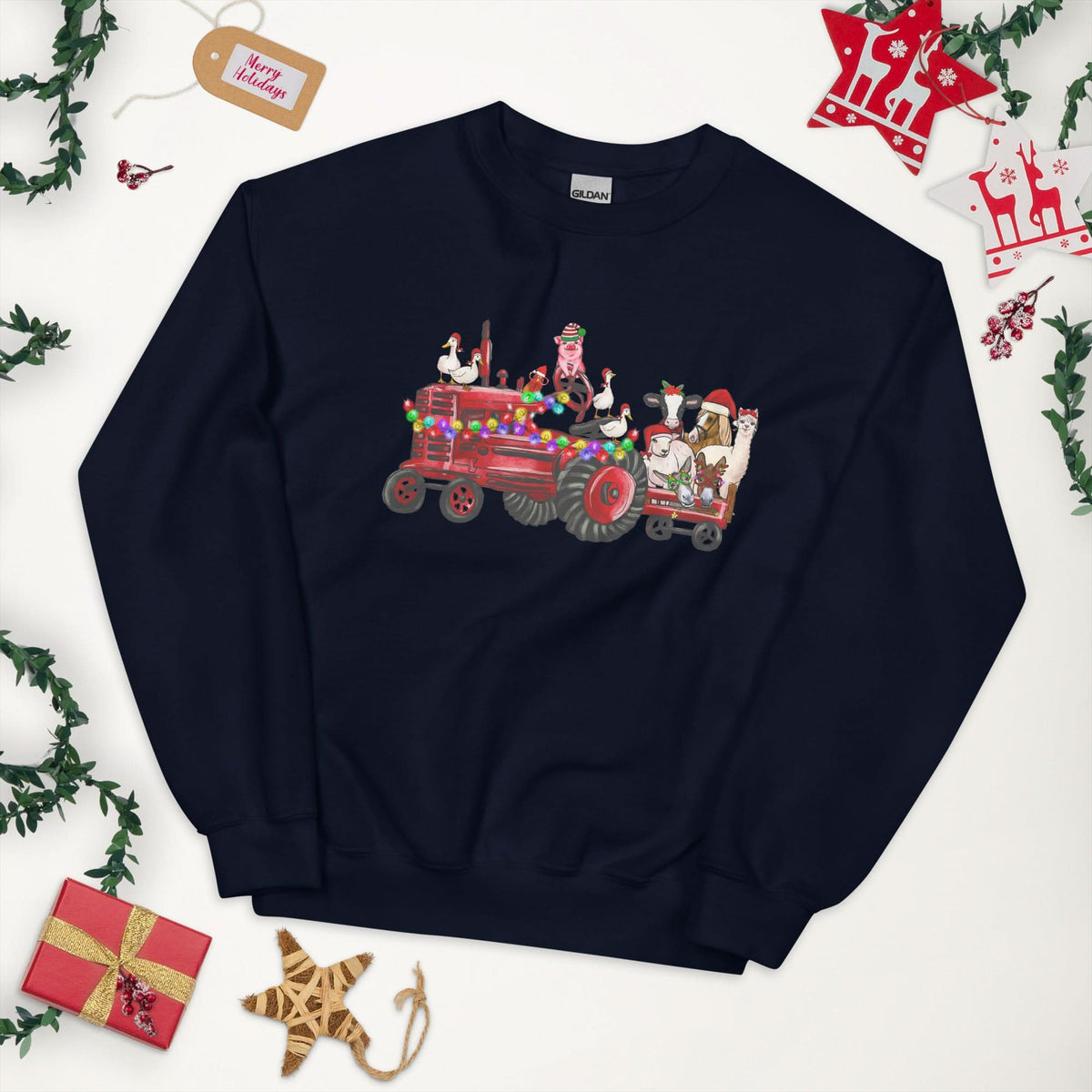 Unisex kersttrui (boederij)