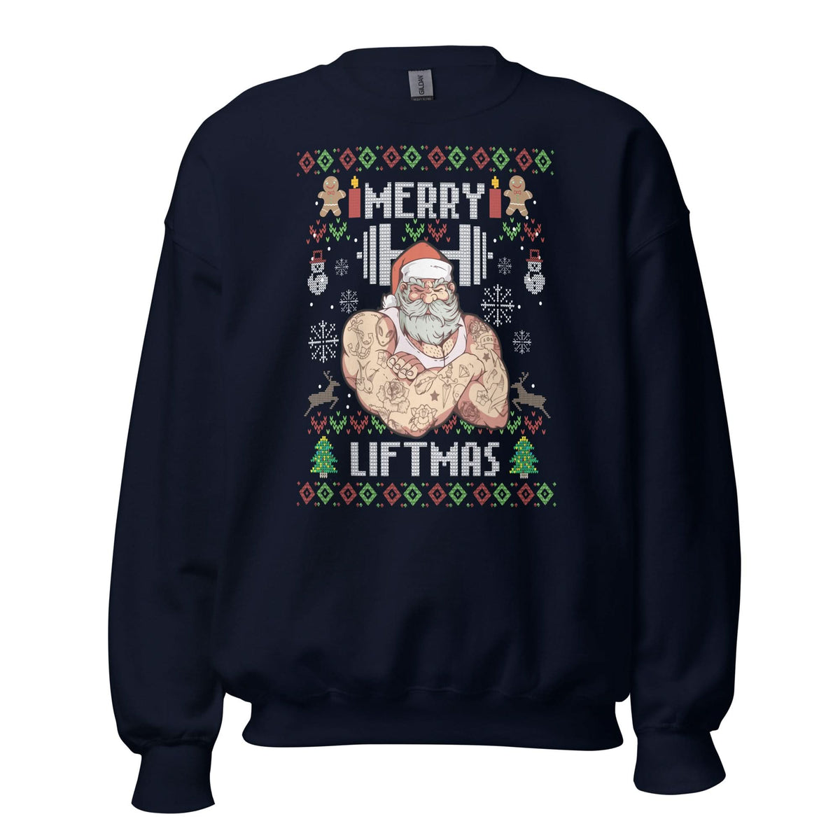Unisex Kersttrui ( Merry Liftmas - Gym)