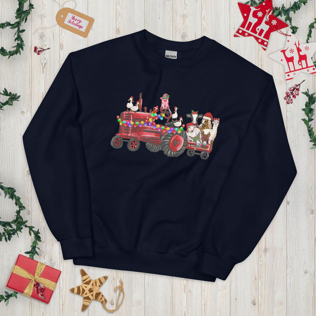 Unisex kersttrui (boederij)