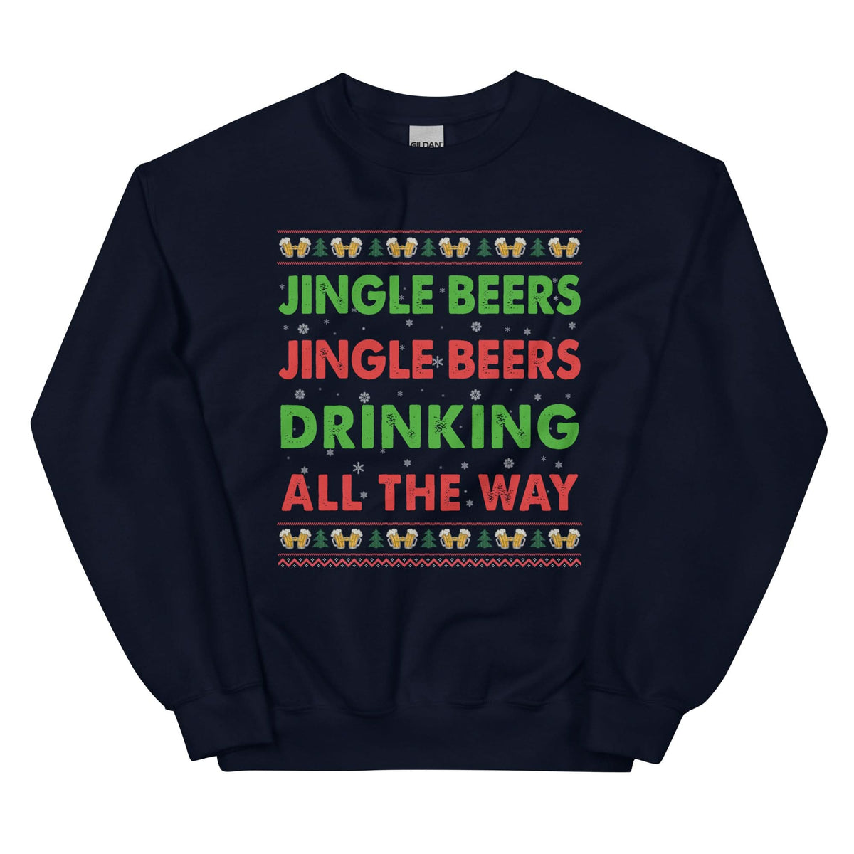 Unisex kersttrui (jingle beer drinking all the way)