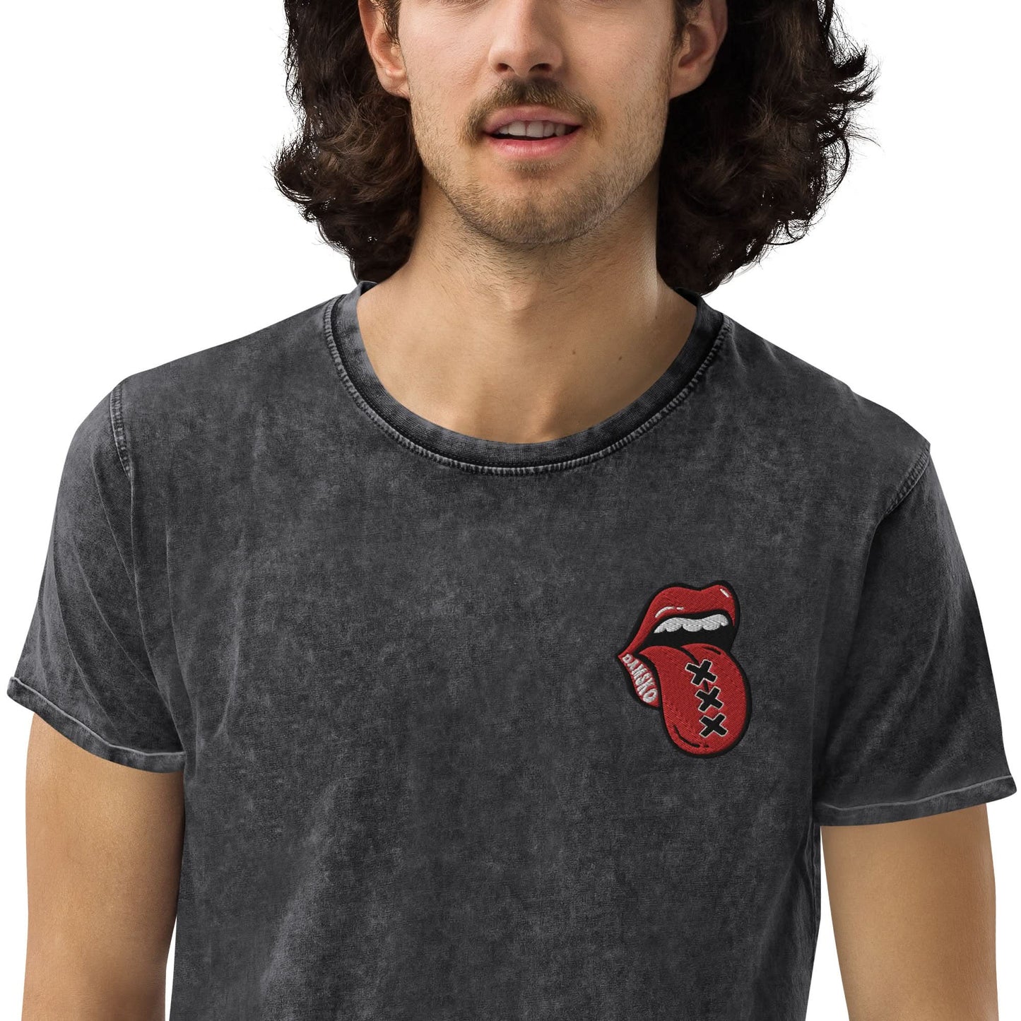 Geborduurd Denim T-shirt