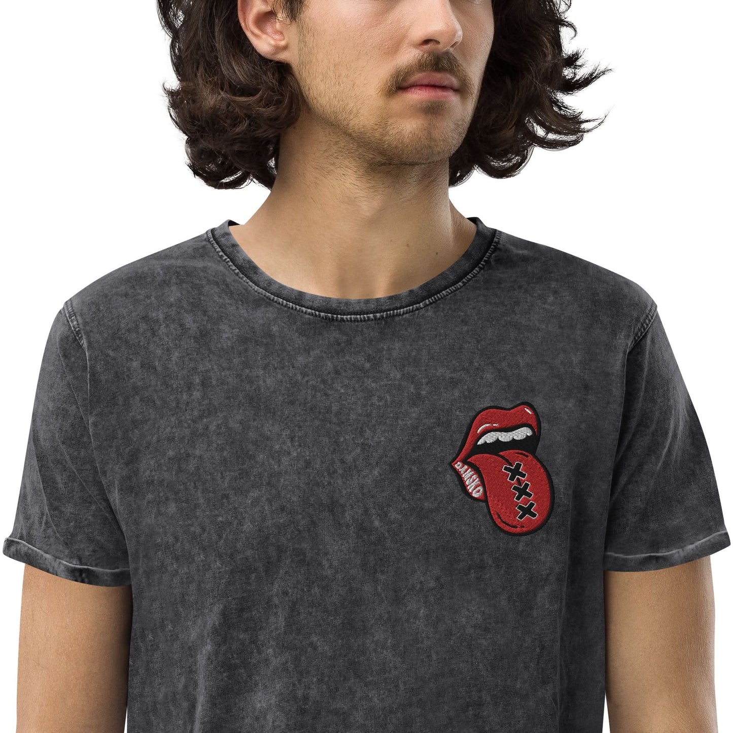Geborduurd Denim T-shirt