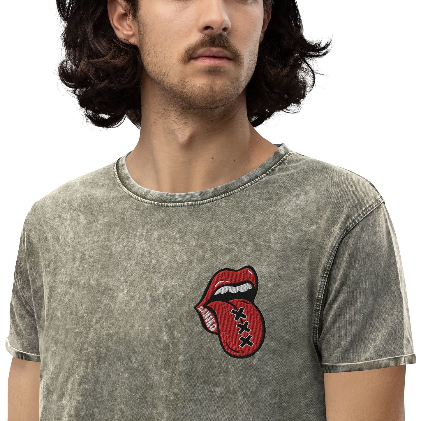 Geborduurd Denim T-shirt