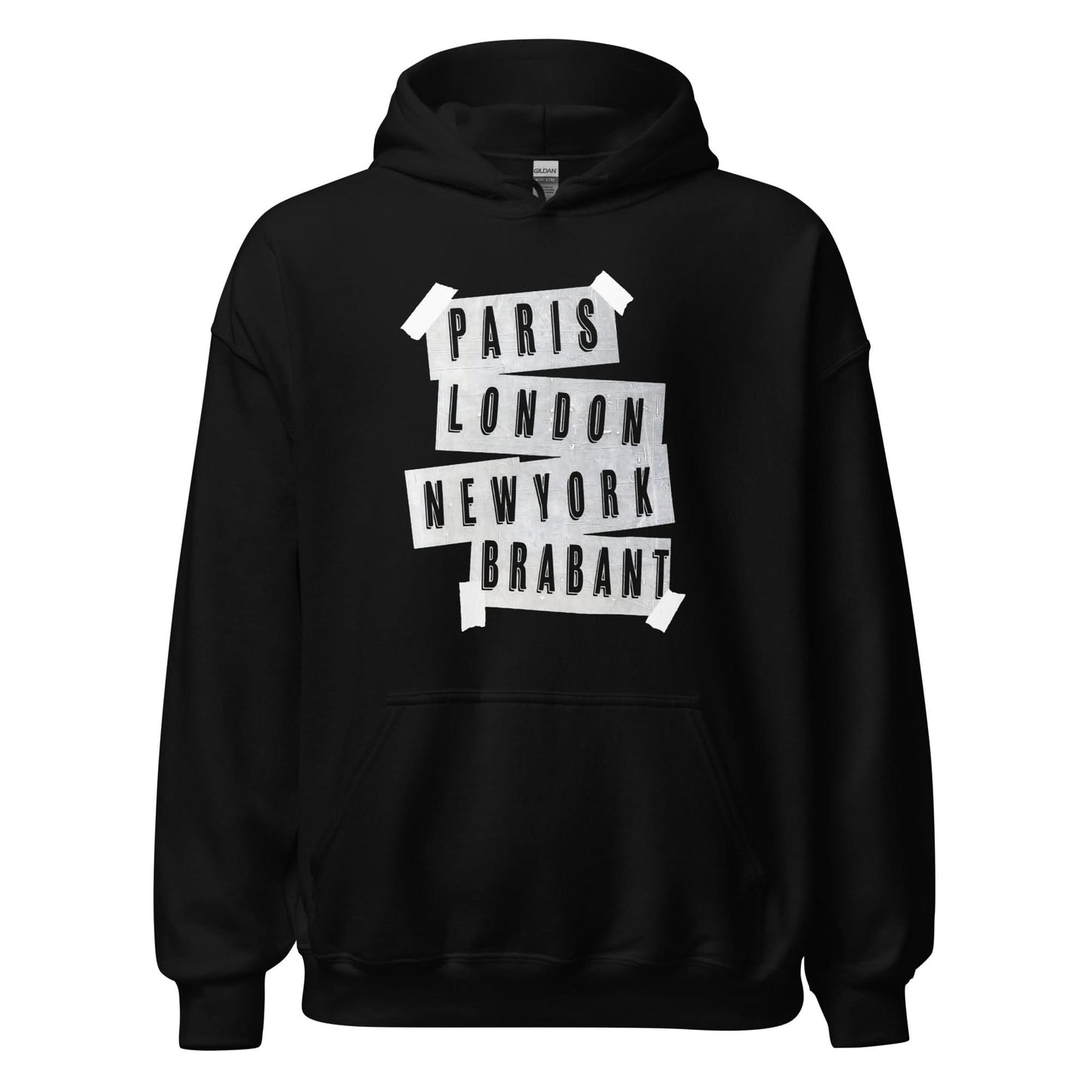 Unisex hoodie (Parijs, Londen, New york. Brabant!)