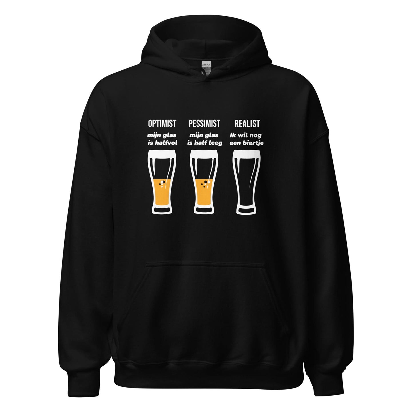 Unisex hoodie (Optimist Pessimist Realist)