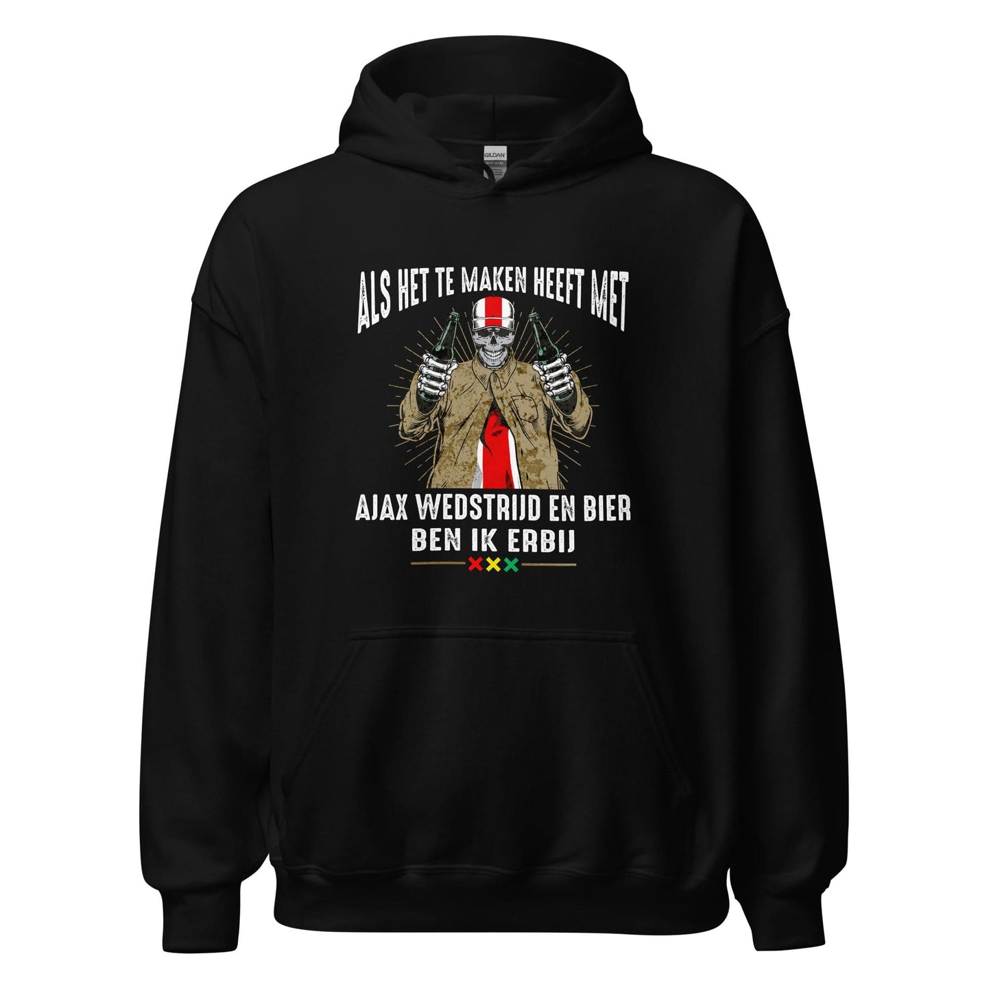 Unisex hoodie (Als het te maken heeft met Ajax wedstrijd en bier Ik erbij) Ajacied