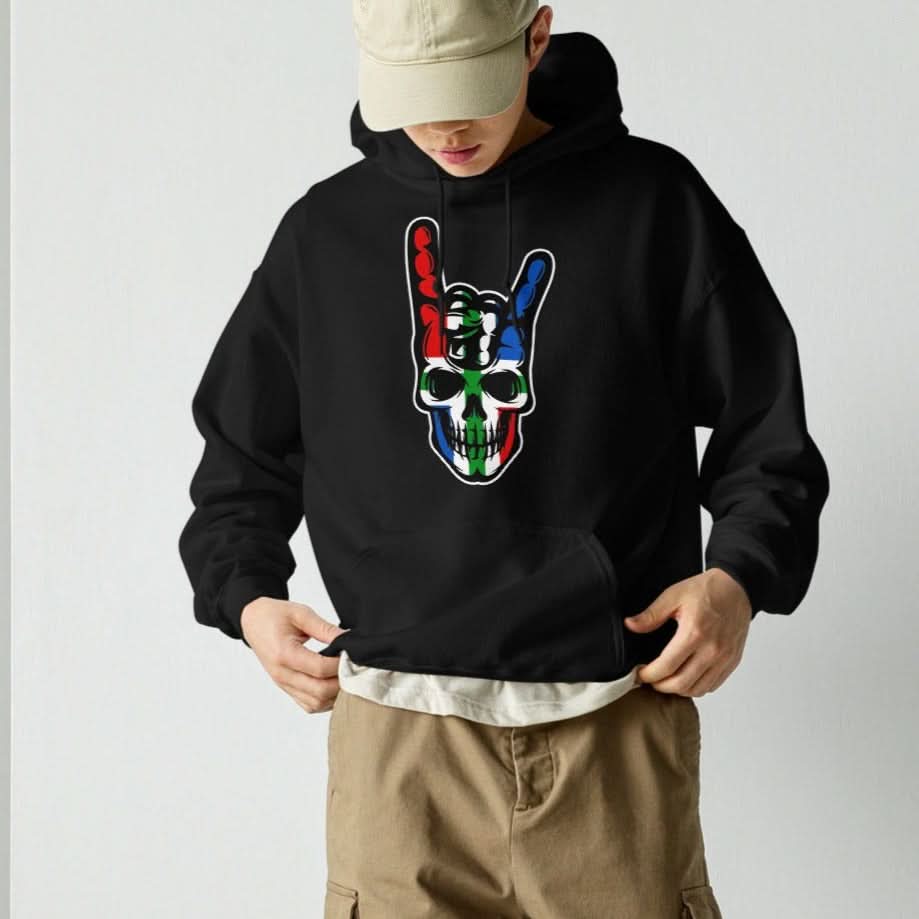 Unisex hoodie (Groningen skull, Rock & Roll)