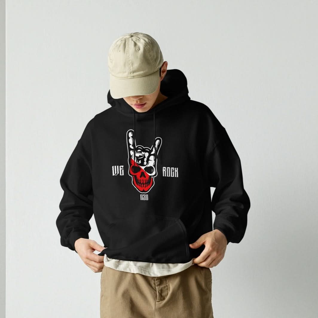 Unisex hoodie (Utreg skull- We Rock)
