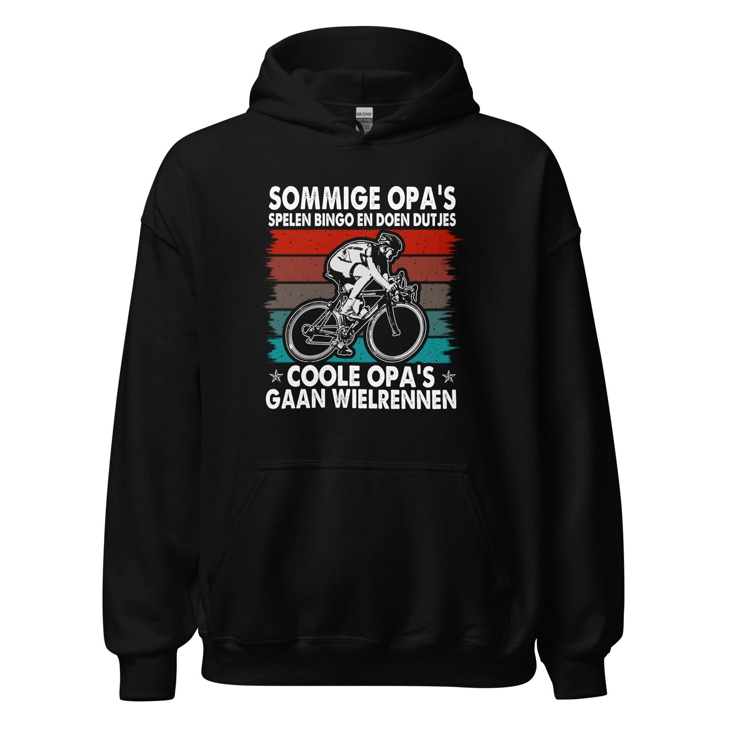 Unisex hoodie (Coole opa's gaan wielrennen)