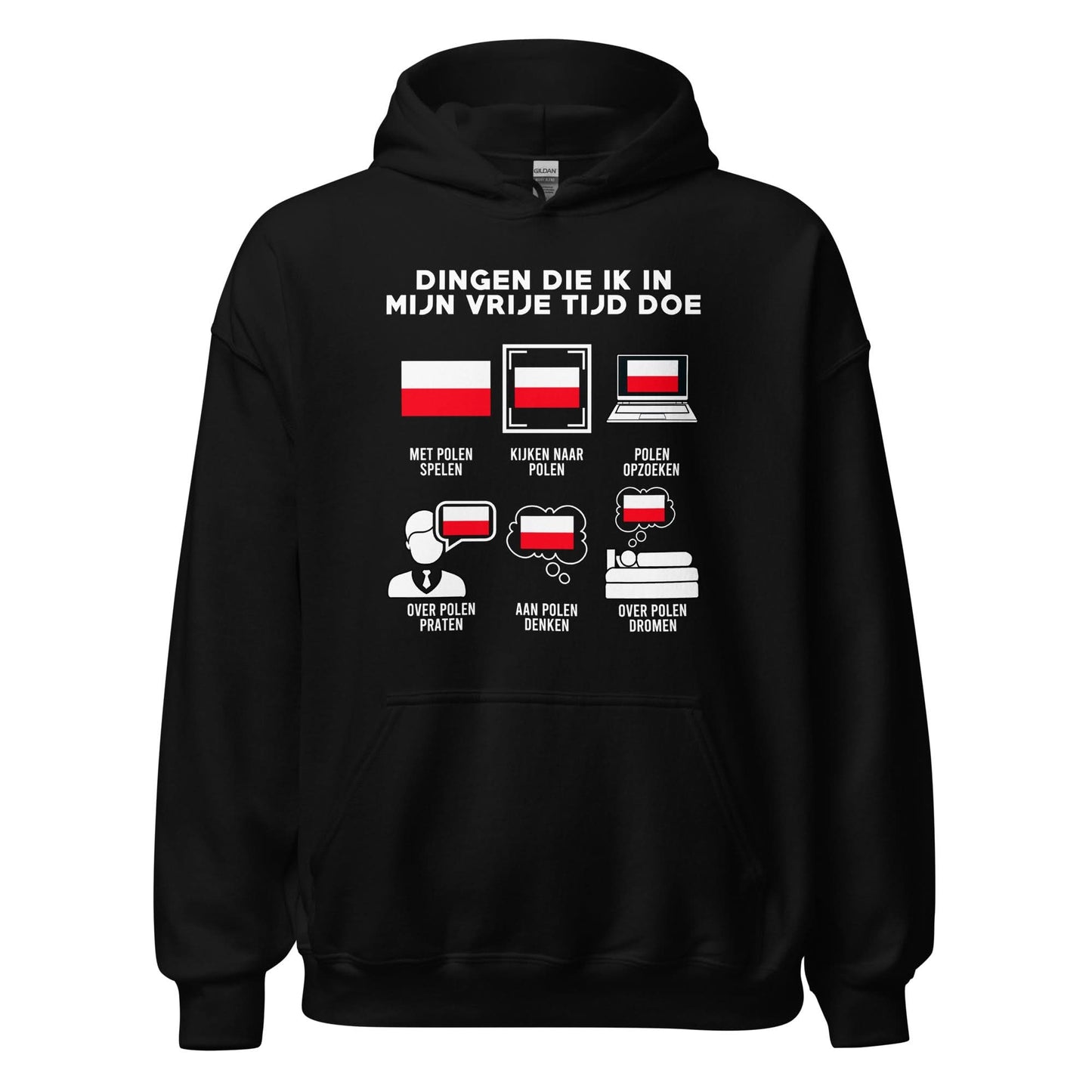 Unisex Hoodie(wat ik in mijn vrije tijd doe - polen)