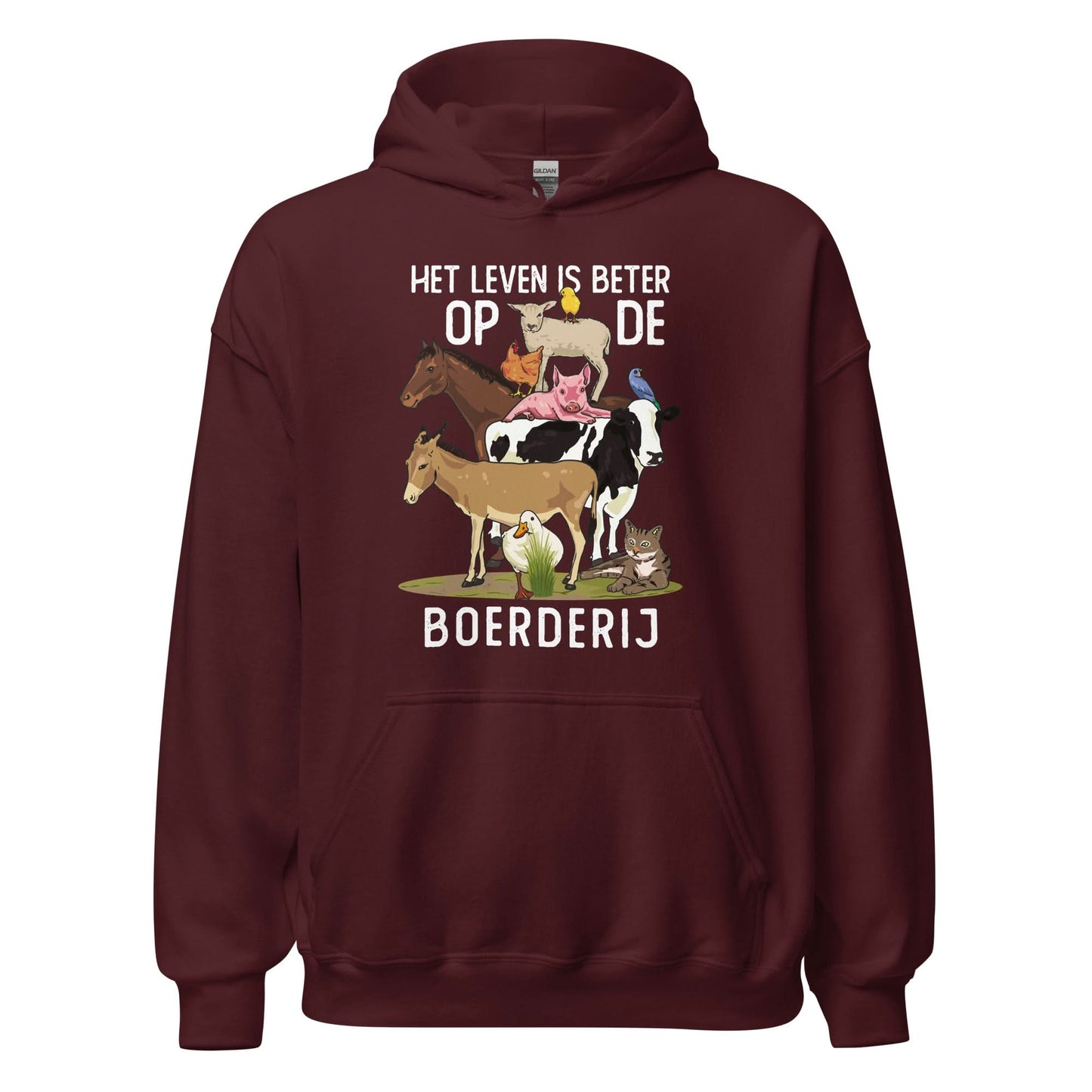 Unisex Hoodie (leven is beter op de boerderij)