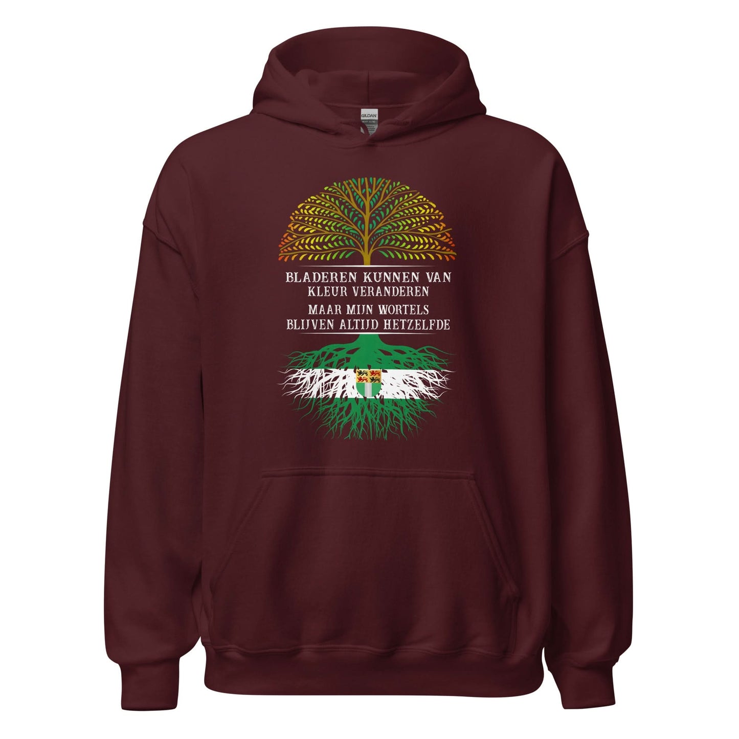 Unisex hoodie (Bladeren kunnen van kleur veranderen maar mijn wortels niet)