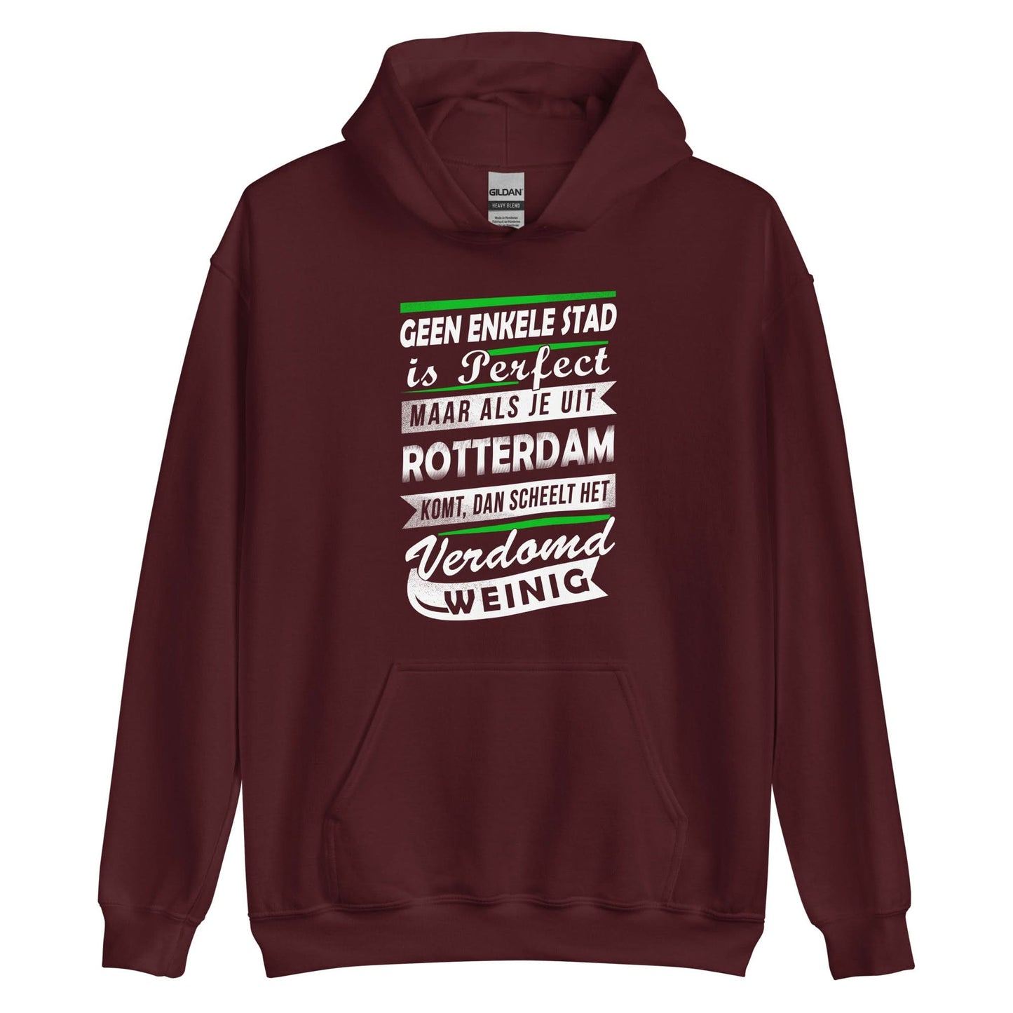 Unisex Hoodie (Geen enkele stad is perfect)