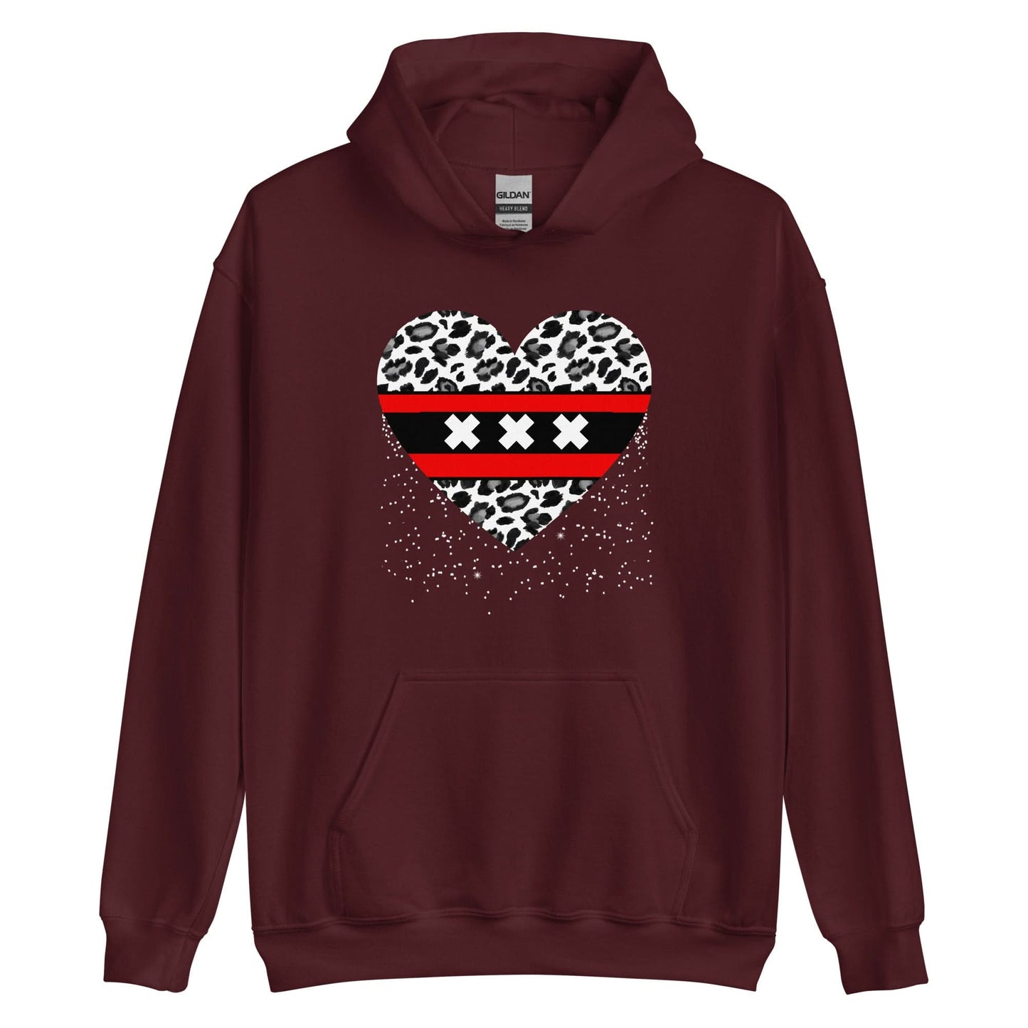 Unisex hoodie (Amsterdam Luipaard Hart)