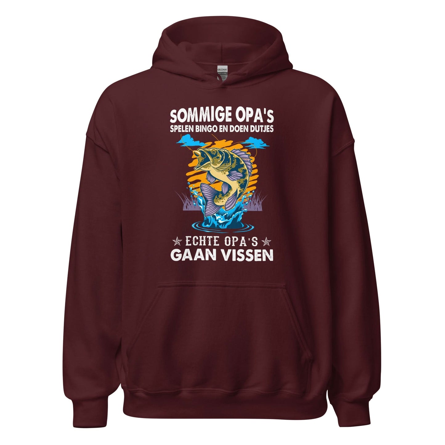 Unisex hoodie (Opa's echte opa's gaan vissen)