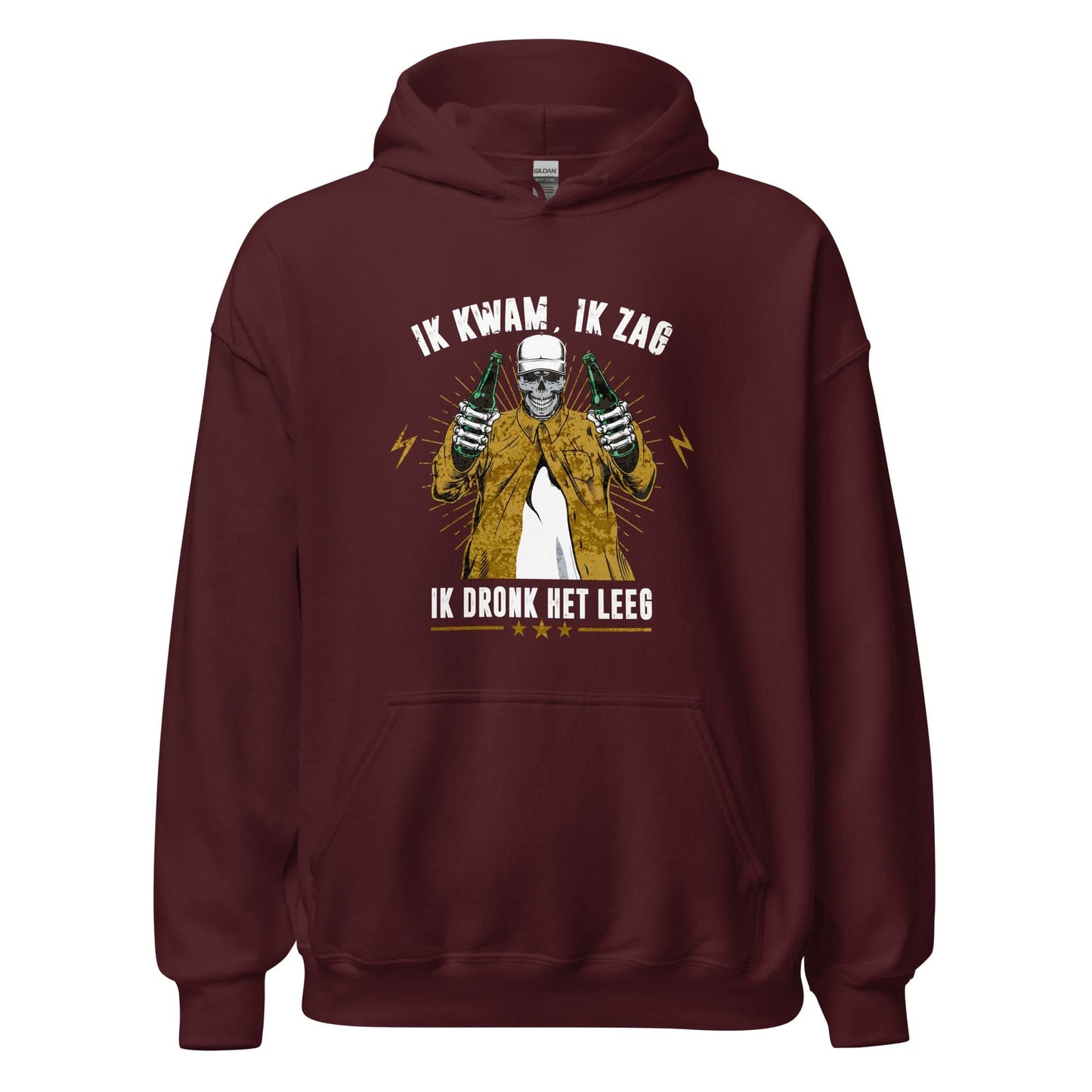 Unisex hoodie (Ik Kwam Ik Zag Ik Dronk Het Leeg)