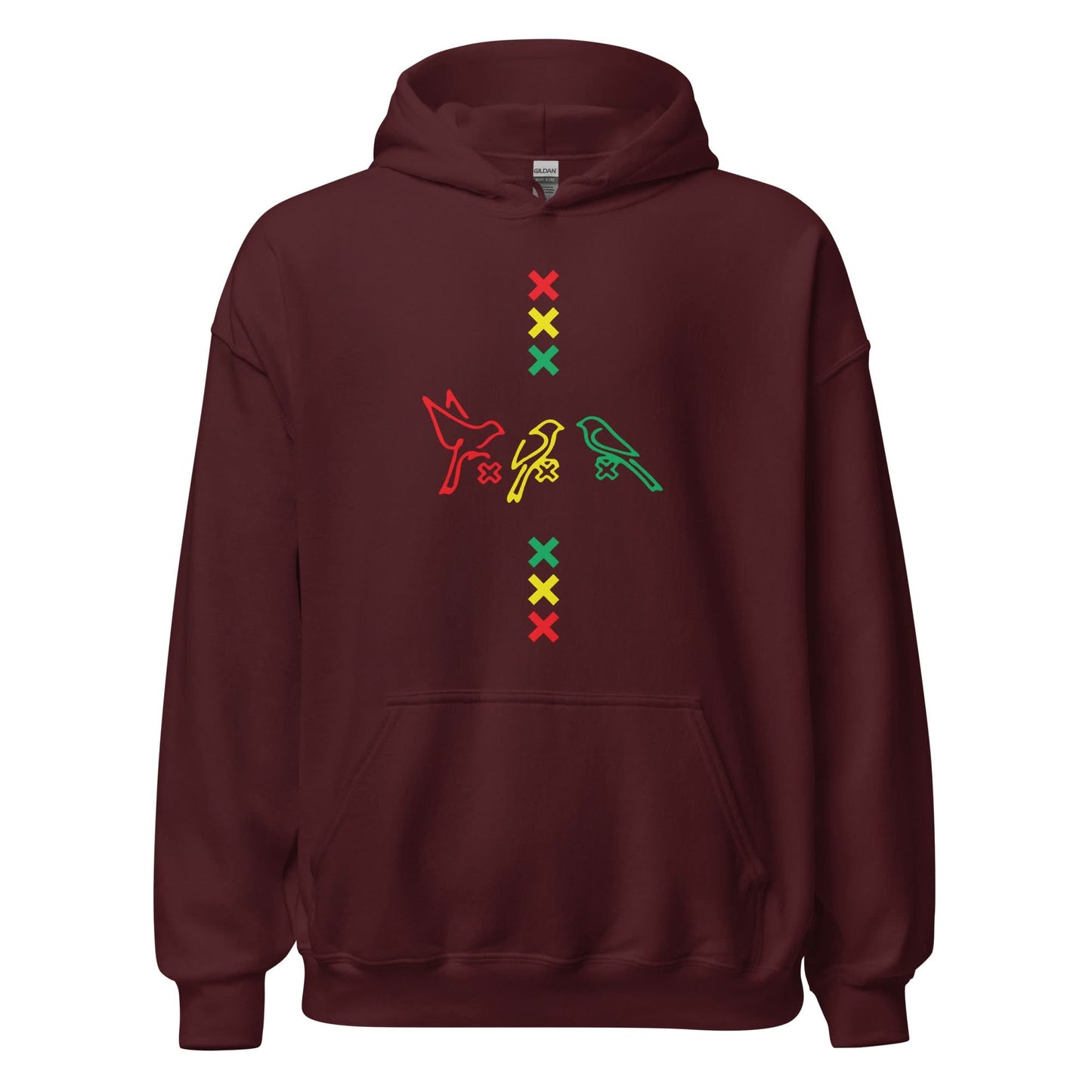 Unisex hoodie (Ajacied- 3 vogels- 3 kruizen)